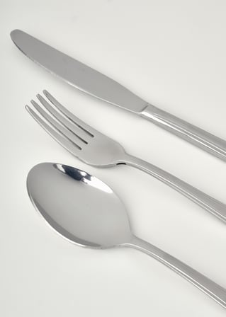 Venedik 18 Parça Tatlı Çatal Kaşık Bıçak Seti Silver