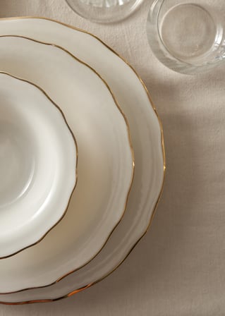 Victoria Porselen 24 Parça 6 Kişilik Yemek Takımı Gold