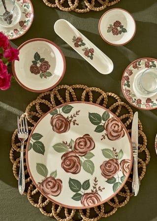 Rose Porselen 3'lü Kase (9 cm)