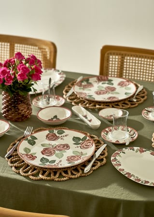 Rose Porselen 6'lı Servis Tabağı (26 cm)