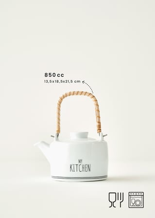 My Kitchen Porselen Demlik Beyaz (850 cc)