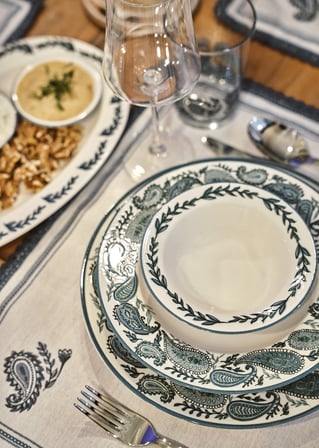 Paisley Porselen 24 Parça 6 Kişilik Yemek Takımı