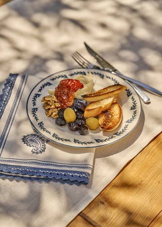 Paisley 6'lı Porselen Pasta Tabağı Seti Mavi (21 cm)