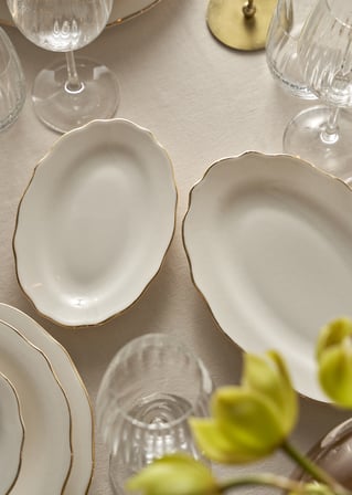 Victoria Porselen Sunum Tabağı Gold (20 cm)
