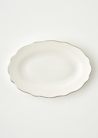 Victoria Porselen Sunum Tabağı Silver (30 cm)