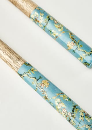 Van Gogh Almond Blossom Mango 2'li Salata Servis Seti Turkuaz (28x8 cm) Turkuaz