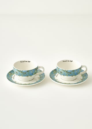 Van Gogh Almond Blossom 2'li Çay Fincanı Seti Turkuaz (270 cc)