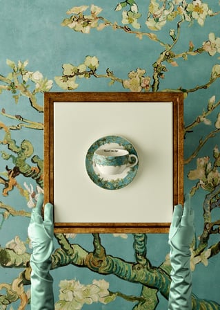 Van Gogh Almond Blossom 2'li Çay Fincanı Seti Turkuaz (270 cc)