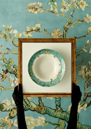 Van Gogh Almond Blossom Porselen Makarna Tabağı Turkuaz (27 cm)