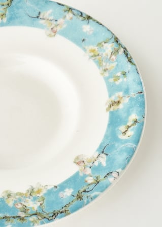 Van Gogh Almond Blossom 6'lı Çay Tabağı Turkuaz (12 cm)