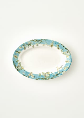 Van Gogh Almond Blossom Porselen Sunum Tabağı Turkuaz (20 cm)