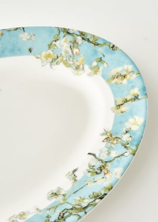 Van Gogh Almond Blossom Porselen Sunum Tabağı Turkuaz (25 cm)