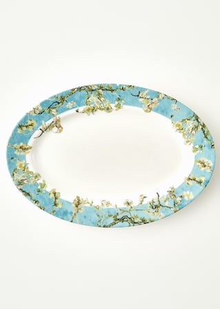 Van Gogh Almond Blossom Porselen Sunum Tabağı Turkuaz (30 cm)