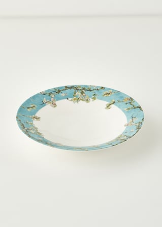 Van Gogh Almond Blossom Porselen Salata Kasesi Turkuaz (29 cm)