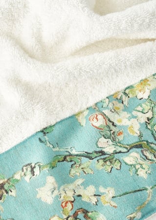 %100 Pamuk Van Gogh Almond Blossom Yüz Havlusu Turkuaz (50x90 cm)