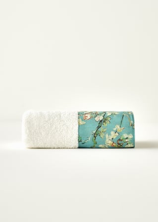 %100 Pamuk Van Gogh Almond Blossom Yüz Havlusu Turkuaz (50x90 cm)