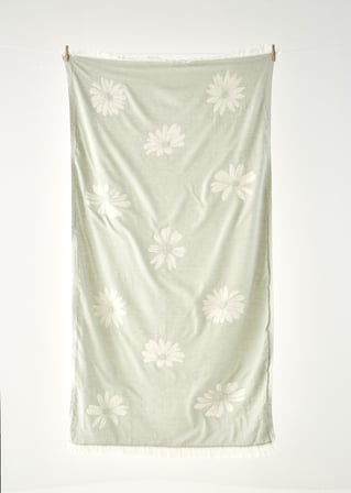 Daisy Pamuklu Peştamal Yeşil (90x160 cm)