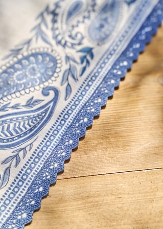 Paisley Kopanakili Runner Mavi (50x150 cm)