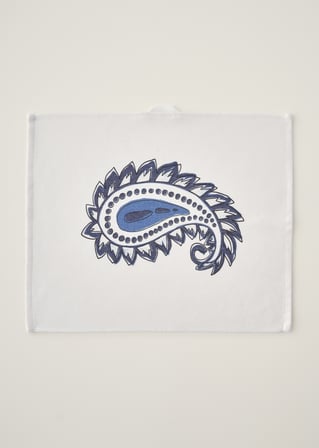 Paisley Pamuklu 2'li Kurulama Bezi Mavi (40x50 cm)