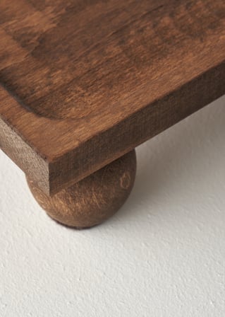 Wooden 2'li Ahşap Sunum Seti Naturel