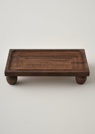 Wooden 2'li Ahşap Sunum Seti Naturel