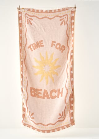 %100 Pamuk Time For Beach Peştamal Kiremit (90x160 cm)