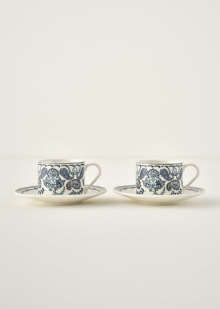 Paisley Porselen 2'li Çay Fincanı Mavi (180 cc)