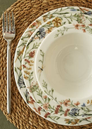 Flores Porselen 48 Parça 12 Kişilik Yemek Takımı