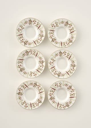 Flores Porselen 6'lı Çay Tabağı Seti (12 cm)