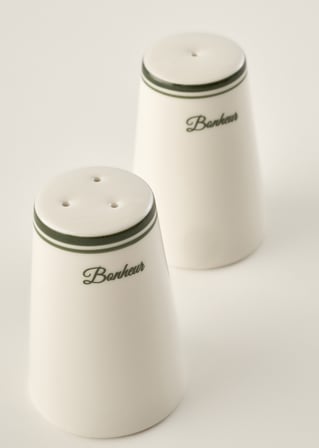 Bonheur Porselen Tuzluk-Biberlik Seti Yeşil (8 cm)