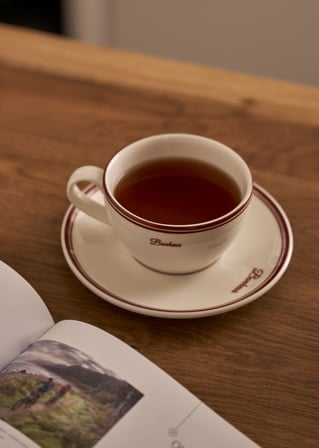 Bonheur 2'li Porselen Çay Fincanı Bordo (270 cc) Bordo