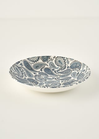 Paisley Porselen Salata Kasesi Mavi (30 cm)