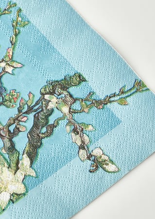 Van Gogh Almond Blossom 40'lı Kağıt Peçete Turkuaz (33x33 cm)