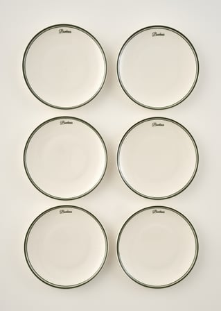 Bonheur Porselen 6'lı Pasta Tabağı Seti Yeşil (21 cm)