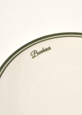 Bonheur Porselen 6'lı Pasta Tabağı Seti Yeşil (21 cm)