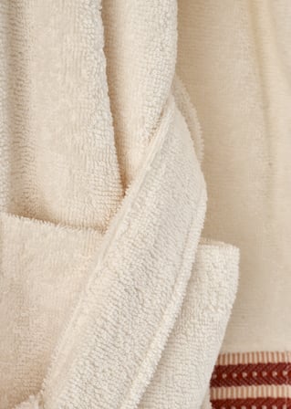Premium Ege Pamuğu Bornoz Ekru (L/XL) Ekru