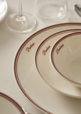 Bonheur Porselen 24 Parça 6 Kişilik Yemek Takımı Bordo