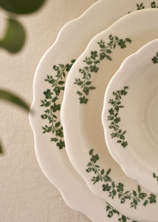 Lilly Porselen 24 Parça 6 Kişilik Yemek Takımı Yeşil Yeşil