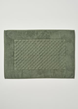 Lumi Jakarlı Ayak Havlusu Haki (50x70 cm) Haki