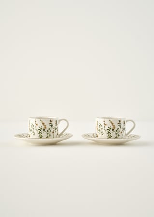 Gardenia Porselen 2'li Çay Fincanı Seti (180 cc) Çok Renkli