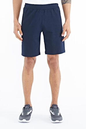 İndigo Fermuar Cepli Bağcıklı Standart Kalıp Erkek Şort - 81239 | XL