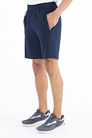 İndigo Fermuar Cepli Bağcıklı Standart Kalıp Erkek Şort - 81239 | XL