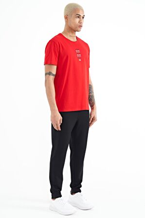Siyah Bağcıklı Logo Nakışlı Erkek Eşofman Alt - 84951 | XL