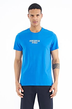 Saks Yazı Baskılı O Yaka Standart Kalıp Erkek T-Shirt - 88203 | M