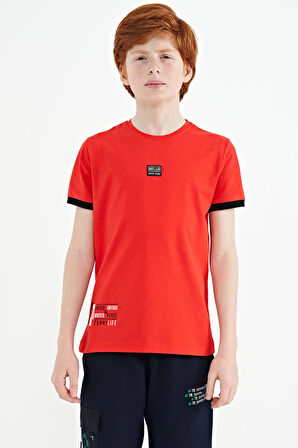 Fiesta Baskılı Standart Kalıp O Yaka Erkek Çocuk T-Shirt - 11097 | 10-11 Yaş