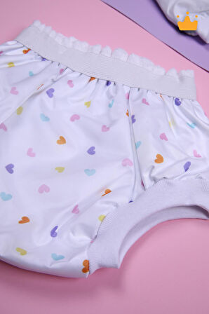 Babyhola 20-25kg Yıkanabilir Yüksek Emici Lüks Alıştırma Külodu 2'li Kalp Desenli Pembe 1529