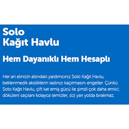 Solo Akıllı Seçim Kağıt Havlu 8 Rulo 3 Adet