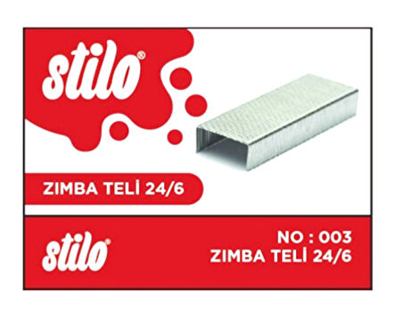 Stilo Zımba Teli 24/6 Gümüş - 10 kutu