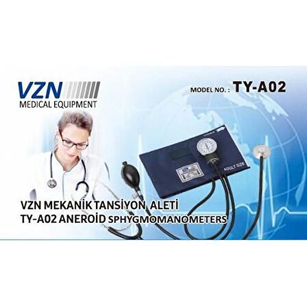 VZN Mekanik Yetişkin Tansiyon Aleti Aneroid Cırtlı TY-A02 8681794220014