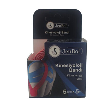 Jenbol Kinesiology Tape Ağrı Bandı 5 cm x 5 m - Kırmızı